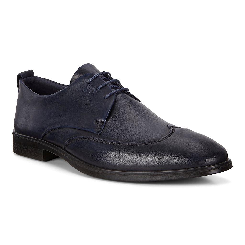 Ecco Melbourne Mens Business Shoes Blue - India DZN-921835